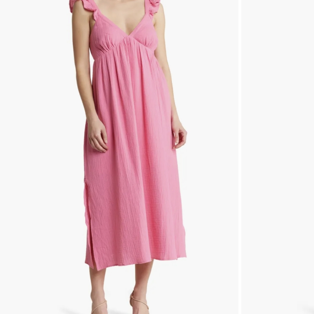 ❤️Wishlist ruffle cotton gauze dress size large